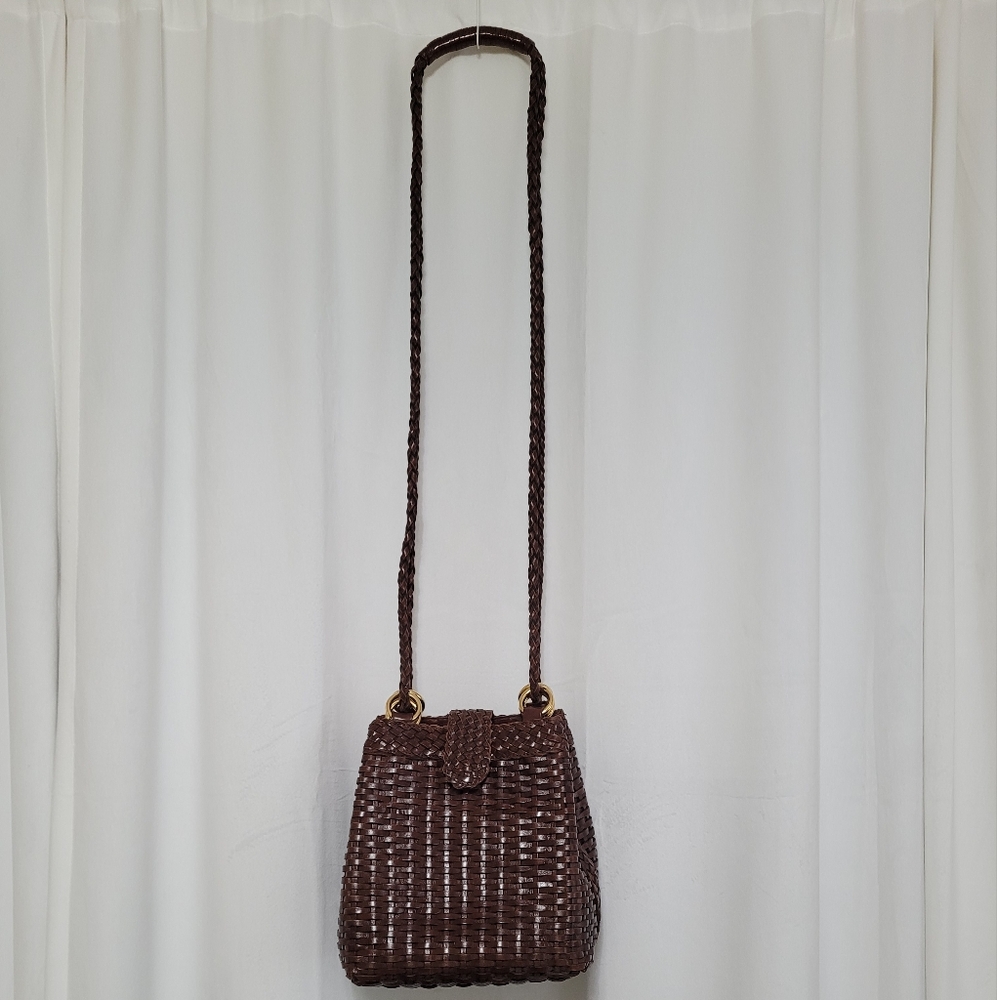 CEM Eberle Crossbody Vintage Woven Leather Bag - EUC - Picture 2 of 13